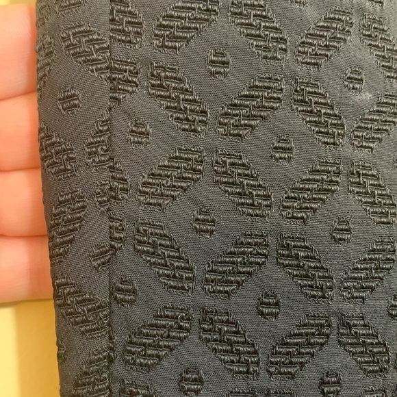 Theory Black Embroidery Diamond Pattern Tapered Tailored Wardrobe Staple Pants 2 - Picture 9 of 17